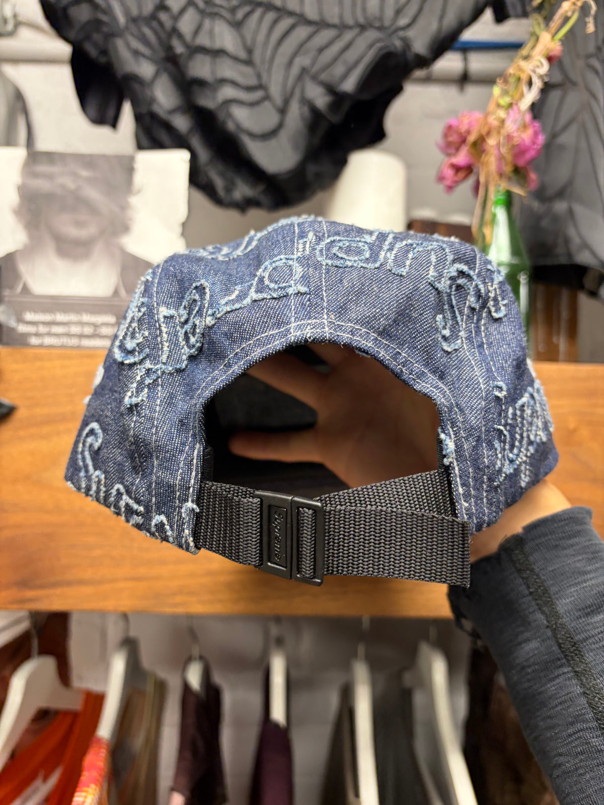 Aw2024 Supreme Lasered Denim ‘Box Logo’ Camp Cap