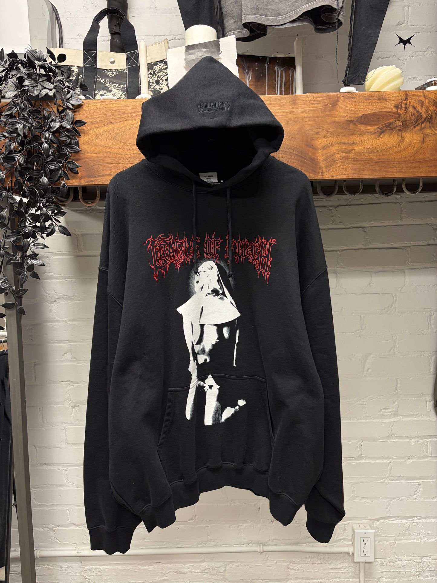 AW2025 Vetements x Cradle of Filth ‘Vestal Masturbation’ Hoodie