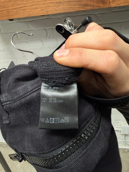 SS2015 Undercover ‘Psychocandy’ Text Print Grey Skinny Denim