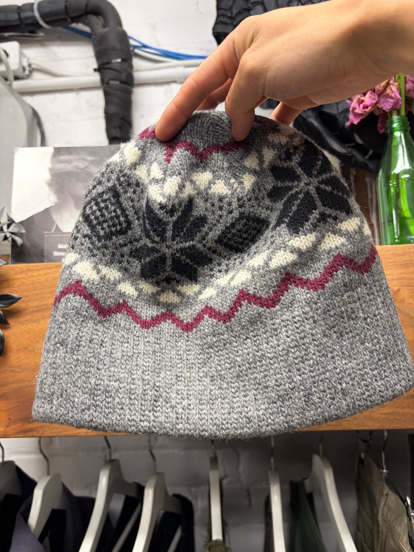 AW2005 Dior Homme by Hedi Slimane ‘In the Morning’ Wool Knit Nordic Patterned Beanie