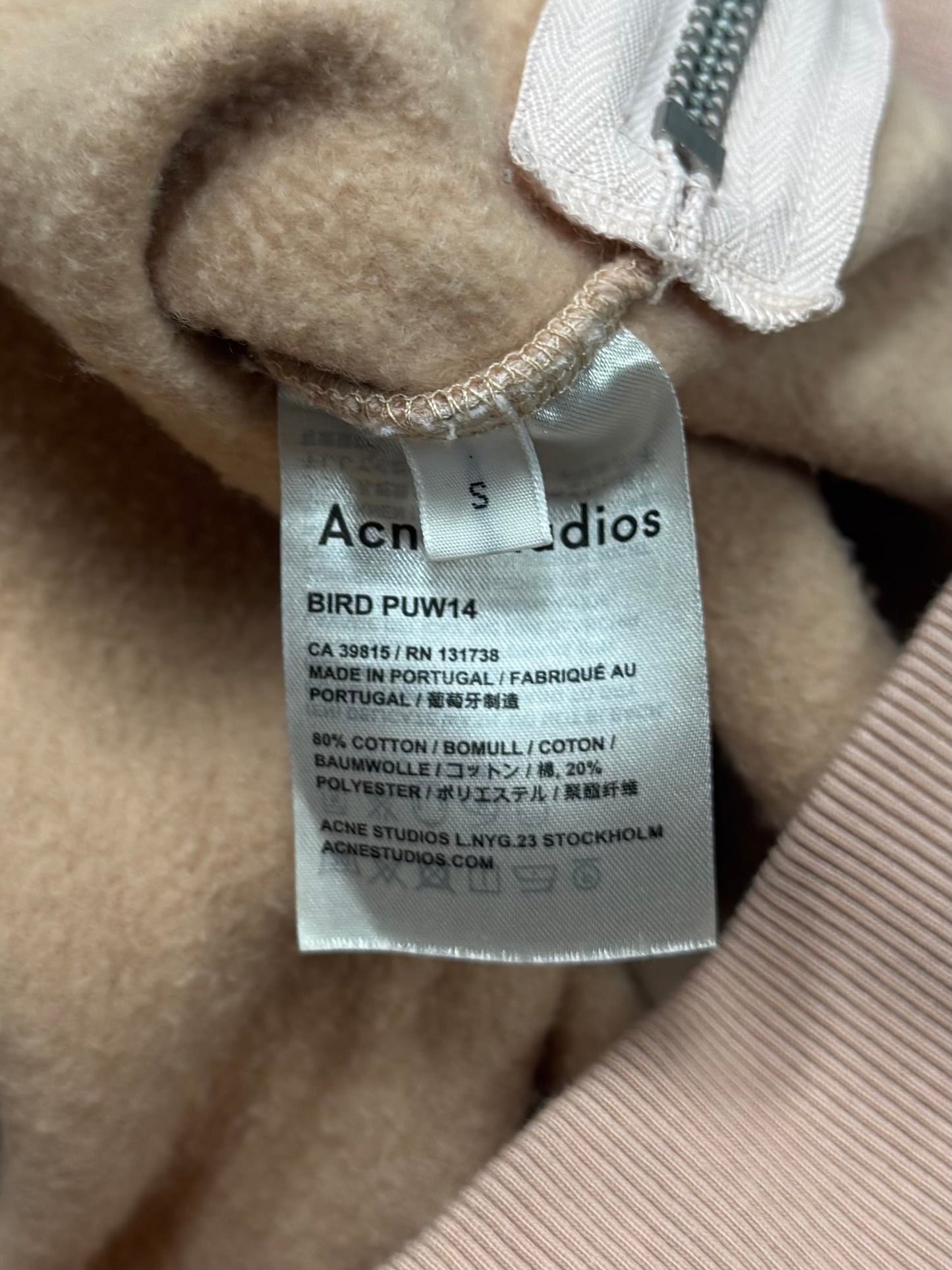 AW2014 Acne Studios Cropped Pink Sweatshirt