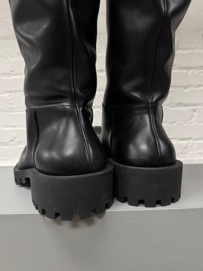 Balenciaga Over Knee Length ‘Hummer’ Extra Tall Platform Leather Boots