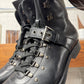 Prada Calfskin Leather ‘Hiking’ Buckle Strap Ankle Boots