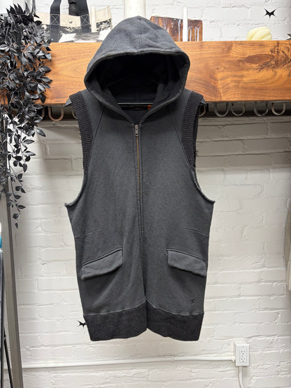 SS2003 Undercover ‘Scab’ Ribbed Cotton ‘Patti Smith’ Bolt Zip-Up Hoodie