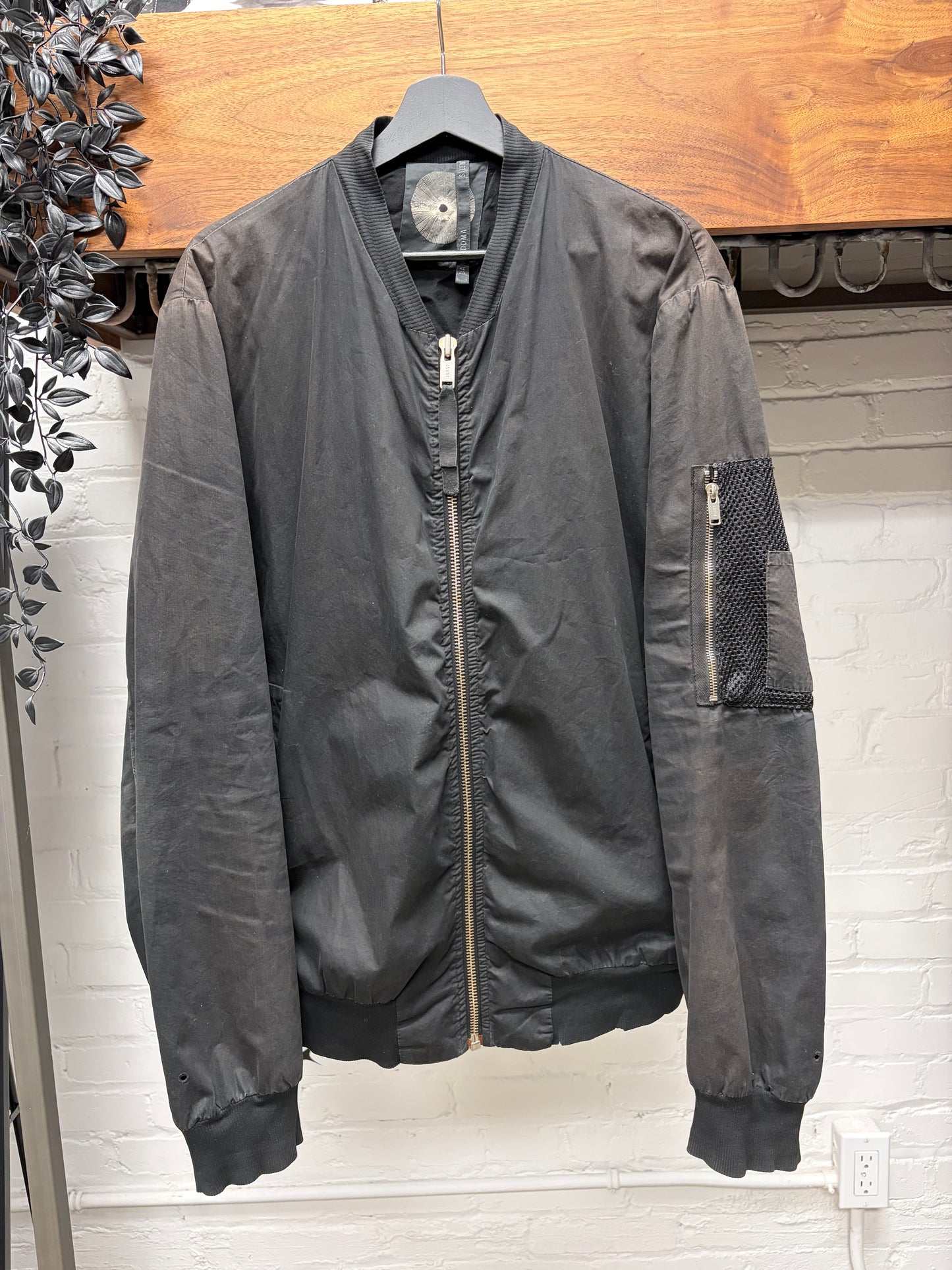 Damir Doma Black Mesh Back Lightweight Bomber Jacket