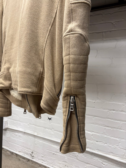 Balmain Tan Cotton Biker ‘Moto’ Jacket