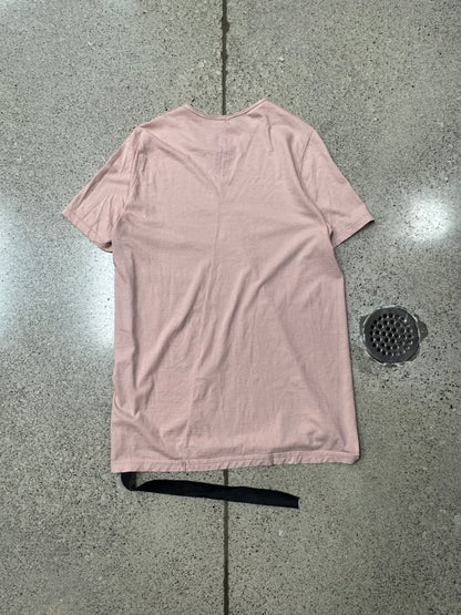 Rick Owens DRKSHDW ‘Faded Pink’ Asymmetric Back Seam T-Shirt