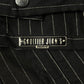 Vintage Jean Paul Gaultier Pinstripe Denim Zip-Up Jacket