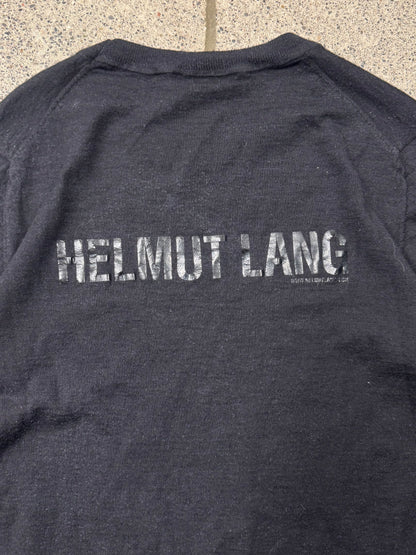 Helmut Lang Black Wool Logo Sweater