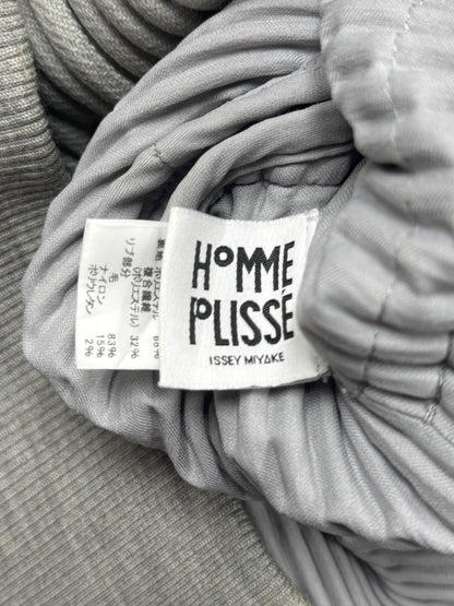 Issey Miyake ‘Homme Plisse’ Pleated Grey Bomber Jacket