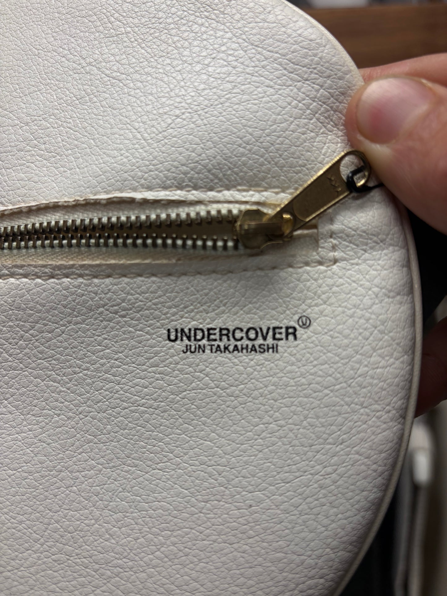 Undercover ‘Vinyl Record’ Leather Zip Pouch