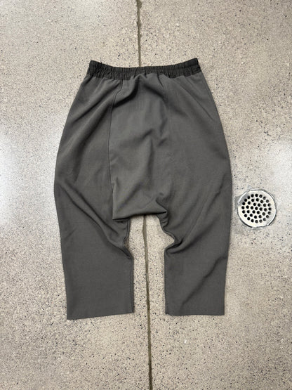 AW2016 Rick Owens ‘Mastadon’ Dark Dust 3/4 Drop Crotch Pod Shorts