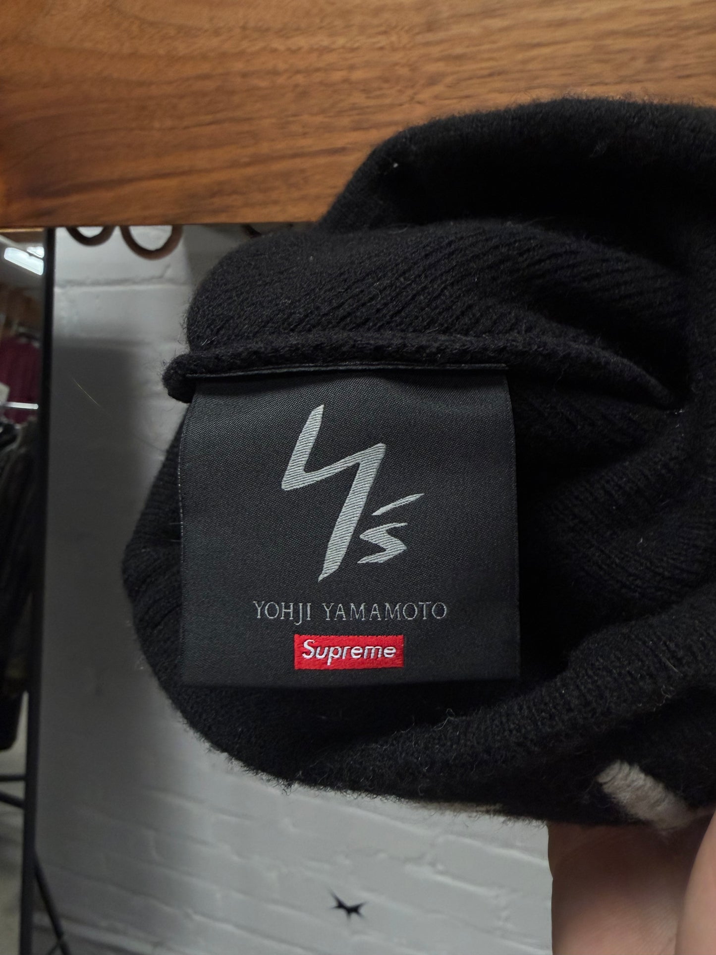 AW2025 Supreme x Yohji Yamamoto Skull Embroidered Logo Beanie