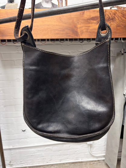 Guidi ‘Full Grain’ Brown Horse Leather Shoulder/Crossbody Bag
