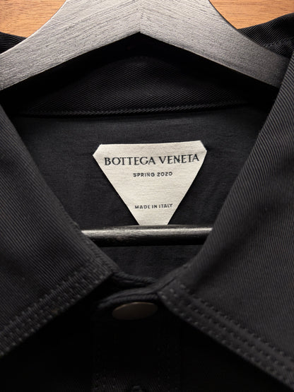 SS2020 Bottega Veneta Twill ‘Single Welt Pocket’ Oversized Black Work-Shirt