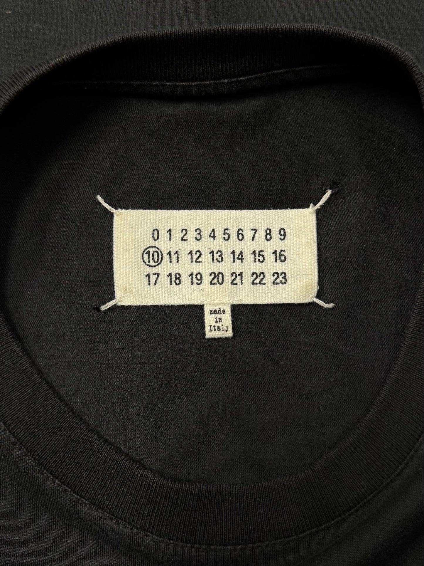 2021 Maison Margiela ‘Basic Stitch’ Blank Black T-Shirt