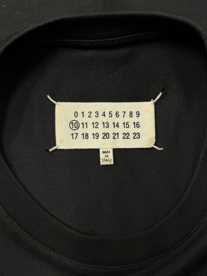 2021 Maison Margiela ‘Basic Stitch’ Blank Black T-Shirt