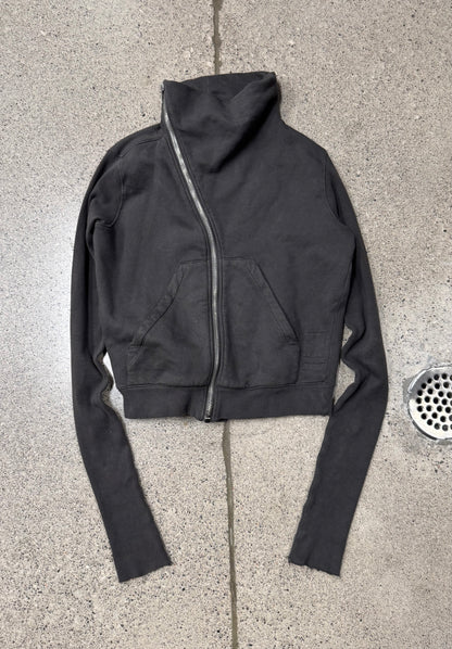 Rick Owens ‘Mountain’ Zip Up Dust Brown Sweatshirt