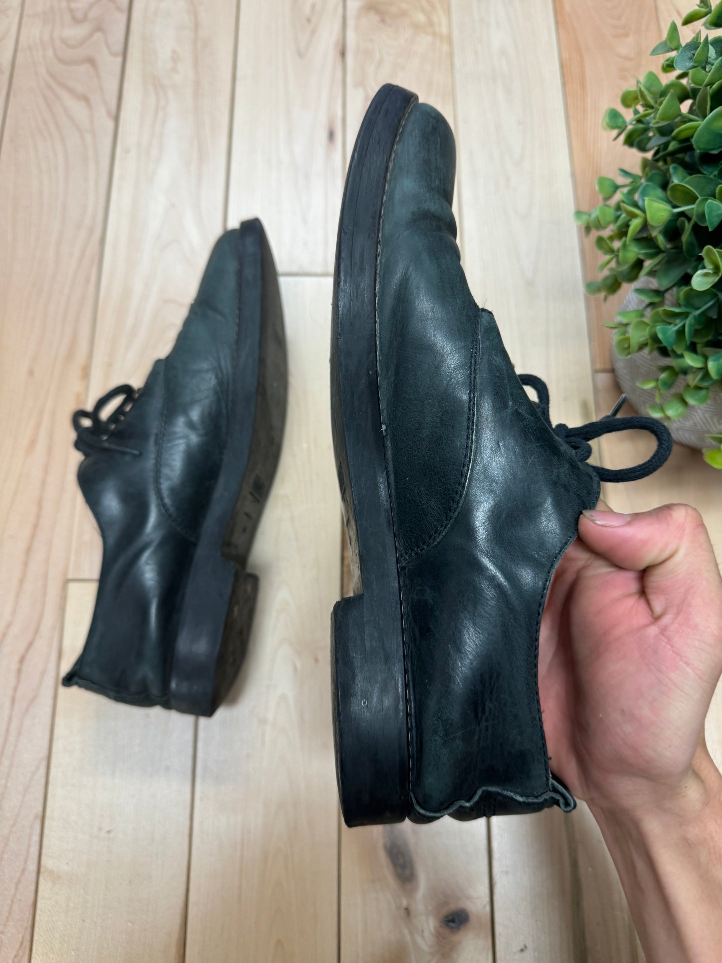 Maison Margiela MM6 Black Leather Derbies