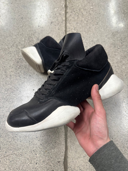 SS2014 Rick Owens x Adidas Black Leather Tech Runners