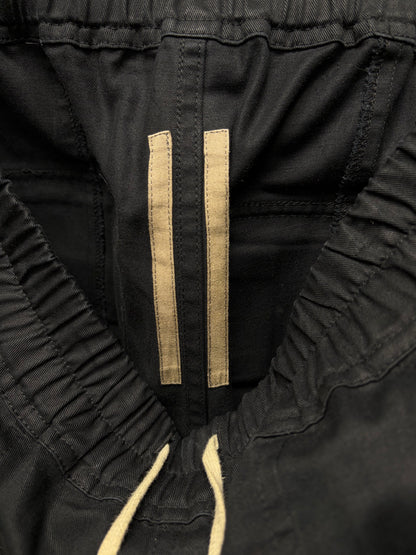 Rick Owens ‘Creatch’ Black Drawstring Cotton Cargo Sweatpants