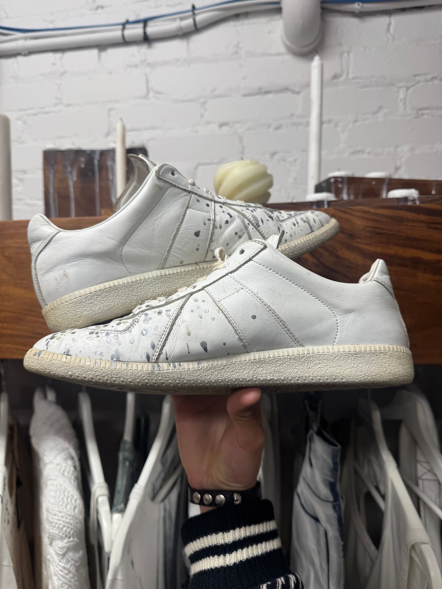 Maison Margiela Limited Edition ‘Paint Splatter’ G.A.T. Low Top Sneakers