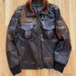 2000s Dolce & Gabbana Mainline Fur Trim ‘Patchwork’ Lambskin Leather Cargo Jacket