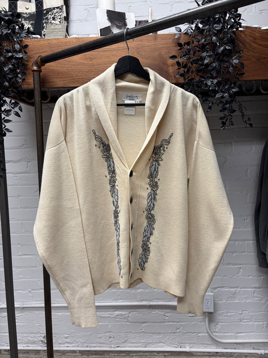 Yohji Yamamoto Pour Homme ‘Crest Adorned’ Cardigan