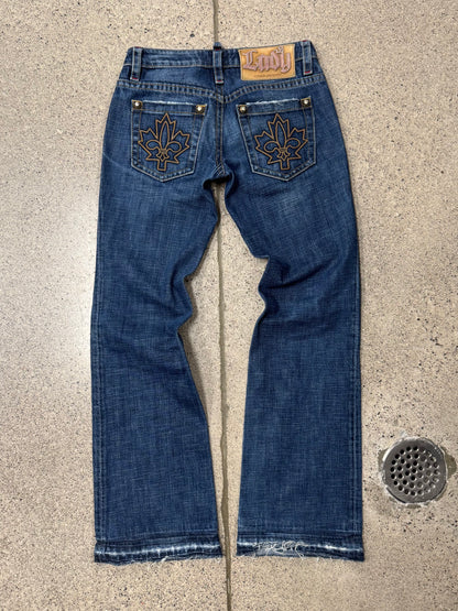 2000s Dsquared2 Low Rise Flared Blue Denim
