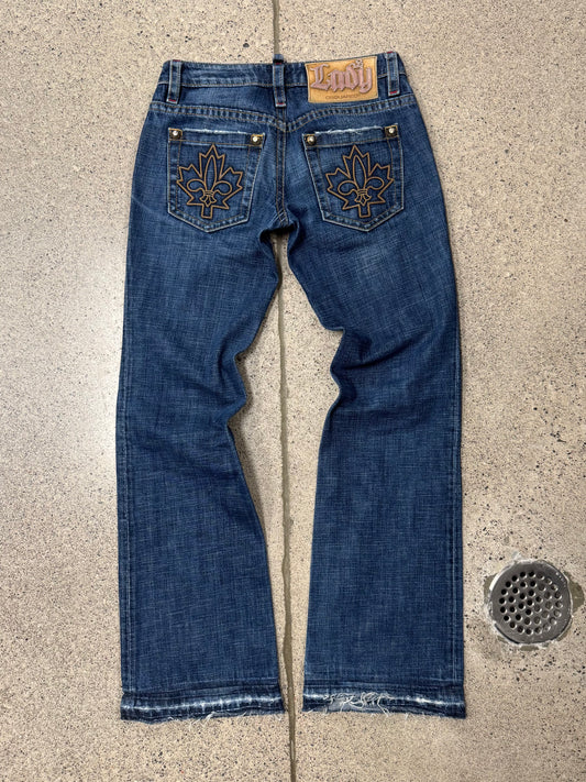 2000s Dsquared2 Low Rise Flared Blue Denim