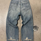 2023 Balenciaga ‘Drawstring’ Light Wash Blue Wide Leg Denim