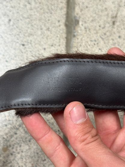 AW2017 Prada ‘Pony-Hair’ Two Tone Cowhide Belt