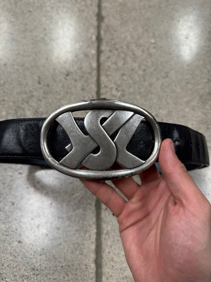 Vintage YSL Silver ‘Spellout’ Buckle Belt