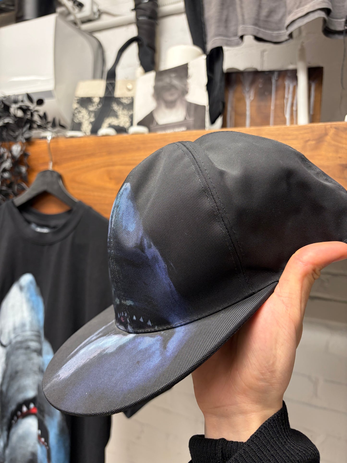 SS2016 Givenchy by Ricardo Tisci ‘Shark’ Black Snap-Back Hat