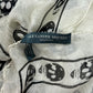 Alexander McQueen White/Black ‘Skull’ Silk Scarf