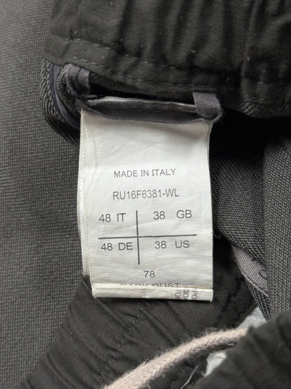 AW2016 Rick Owens ‘Mastadon’ Dark Dust 3/4 Drop Crotch Pod Shorts