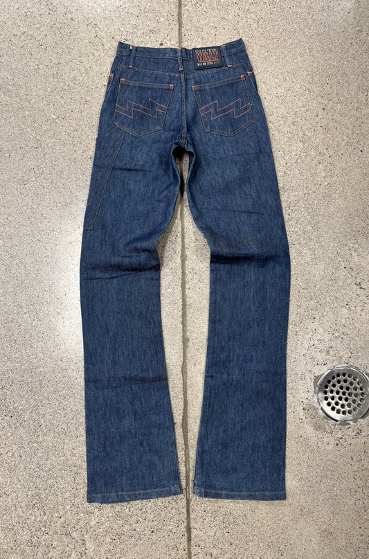 W.&.L.T. By Walter Van Beirendonck ‘Bolt’ Embroidered Denim