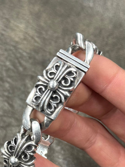 Chrome Hearts ‘Keeper Link’ 925 Silver Bracelet