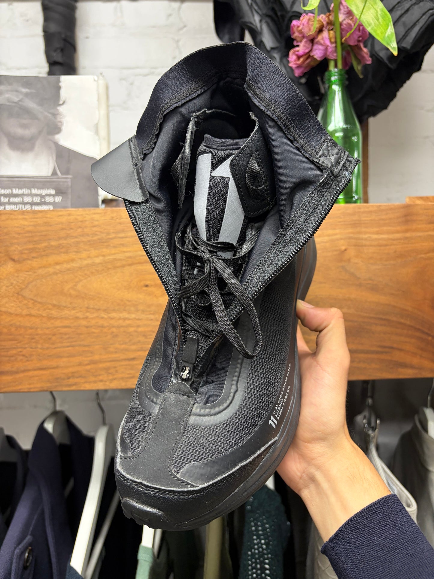 Boris Bidjan Saberi x Salomon ‘Bamba 2’ Black High Top Sneakers