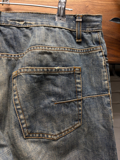 Dior Homme Dirt Washed Blue Slim/Straight Leg Denim