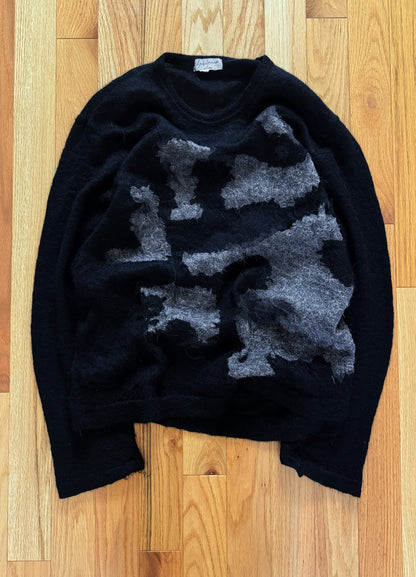 AW2004 Yohji Yamamoto Pour Homme Alpaca “Burnt’ Knit Sweater