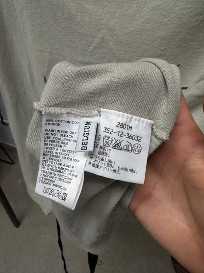 Ann Demeulemeester ‘Je Ris’ Scoop Neck Cotton Bondage T-Shirt