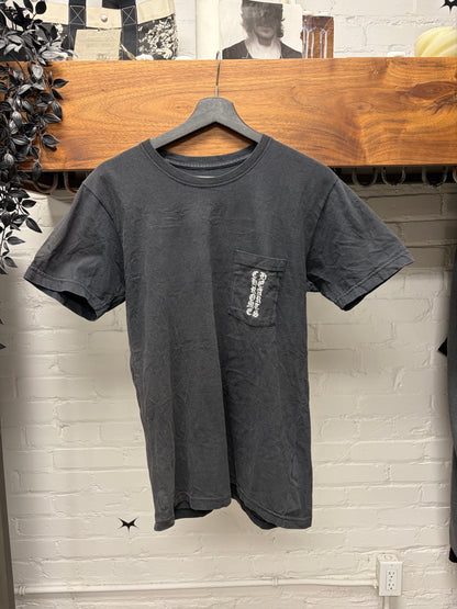 Chrome Hearts ‘Scroll Logo’ Faded Black Graphic T-Shirt