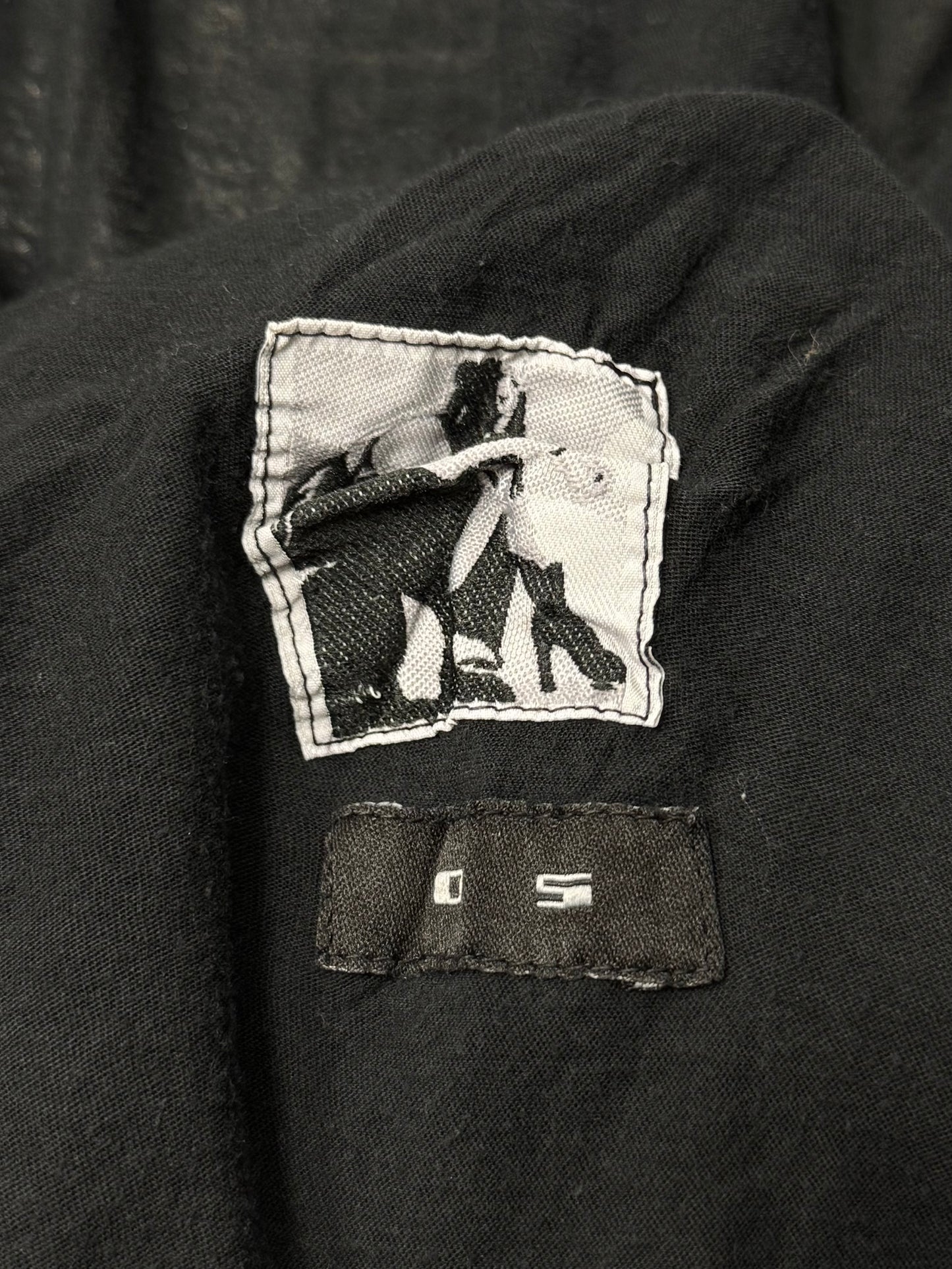 Rick Owens DRKSHDW ‘Baseball Collar’ Black Sleeveless Top