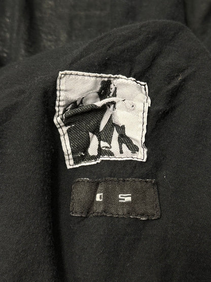 Rick Owens DRKSHDW ‘Baseball Collar’ Black Sleeveless Top