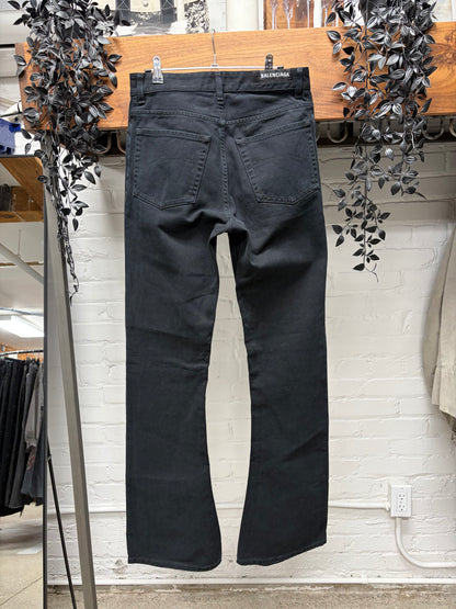 2023 Balenciaga ‘Flared Cut’ Classic Black Skinny Denim