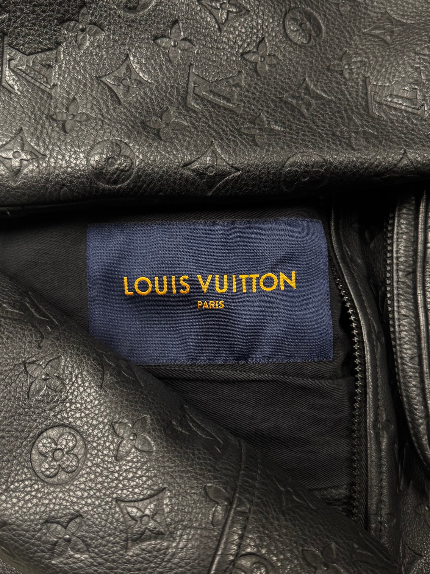 SS2024 Louis Vuitton Bullhide Monogram Embossed ‘Utility’ Leather Jacket