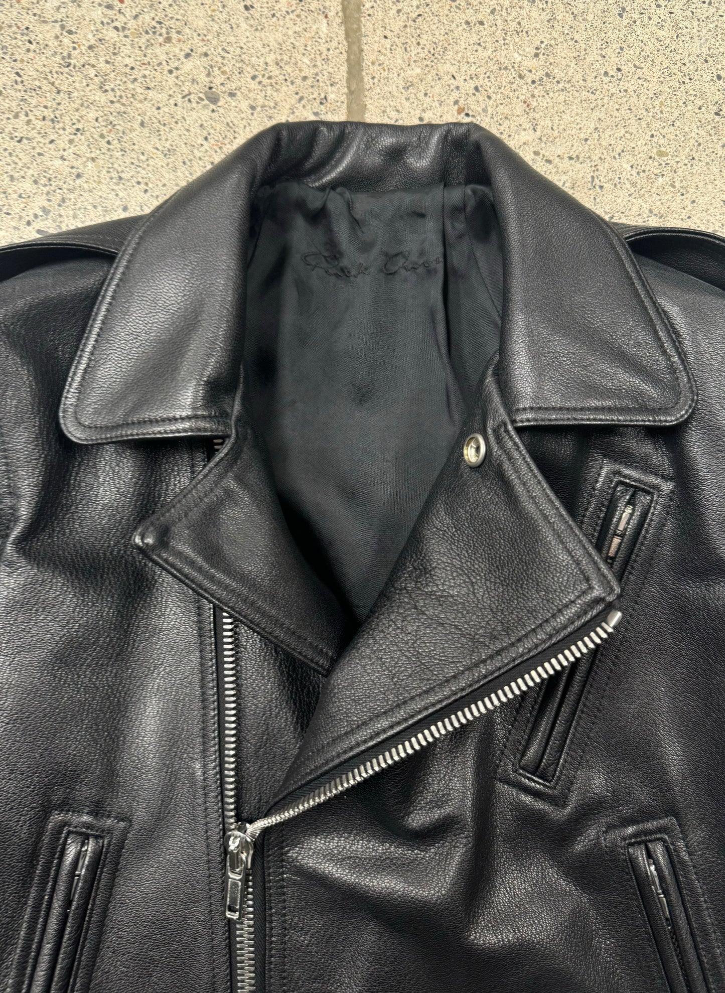 SS2017 Rick Owens ‘Stooges’ Goatskin Leather Jacket