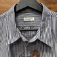 Dries Van Noten ‘Embroidered Crest’ Pinstripe Button Up Shirt