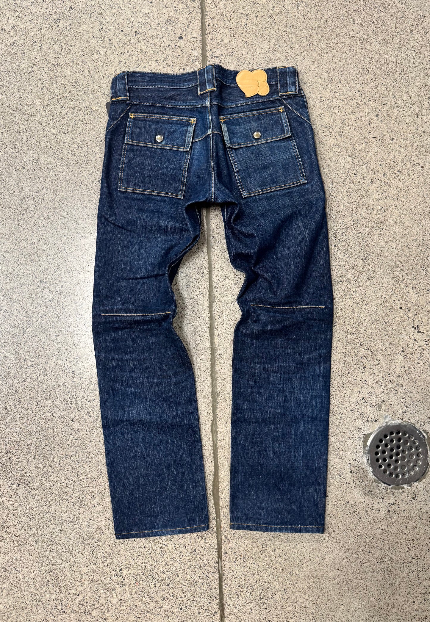 Number (N)ine ‘Square Pocket’ Crying Heart Denim